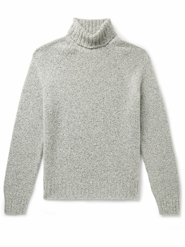 Photo: Zegna - Cashmere and Silk-Blend Rollneck Sweater - Gray