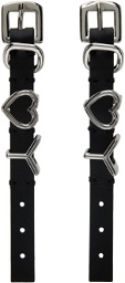 Y/Project Black & Silver Y Heart Belt Earrings