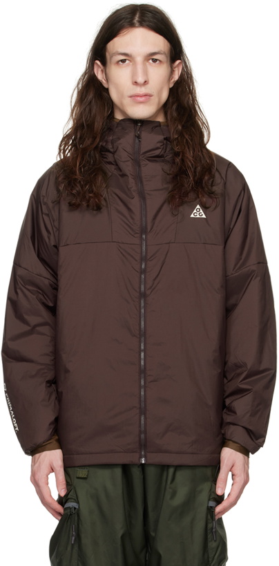 Photo: Nike Brown ACG Therma-Fit ADV 'Rope de Dope' Jacket