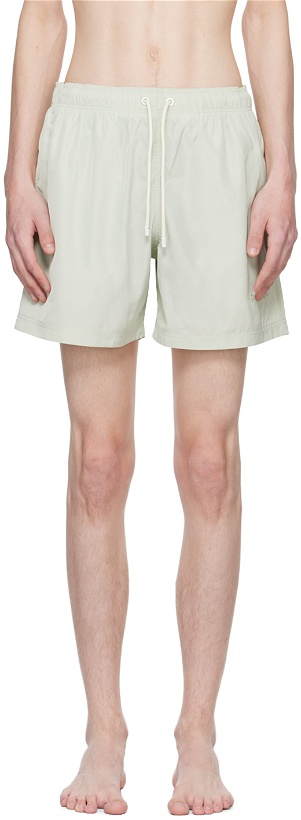 Photo: Palm Angels Green Embroidered Swim Shorts