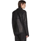 Sulvam Black Leather Jersey Jacket