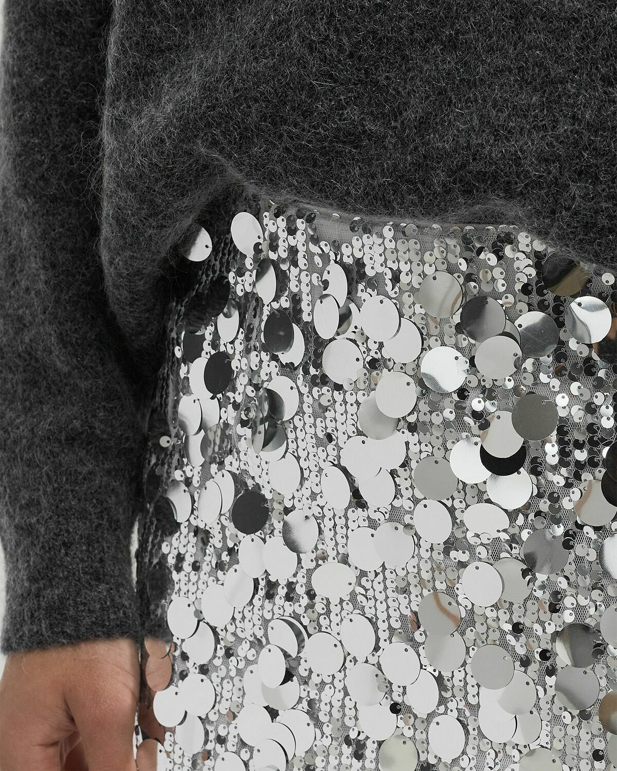 Gestuz GlittaGZ mini skirt silver Women