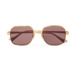 Gucci - Round-Frame Gold-Tone Sunglasses - Gold