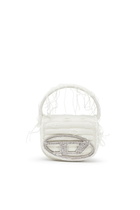 Diesel 1DR XS-Iconic mini bag in canvas and leather - Crossbody Bags Womens in White