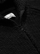 Stone Island - Logo-Appliquéd Wool Zip-Up Hoodie - Black