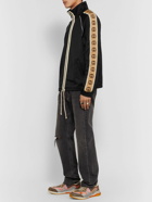 GUCCI - Logo-Jacquard Webbing-Trimmed Tech-Jersey Track Jacket - Black