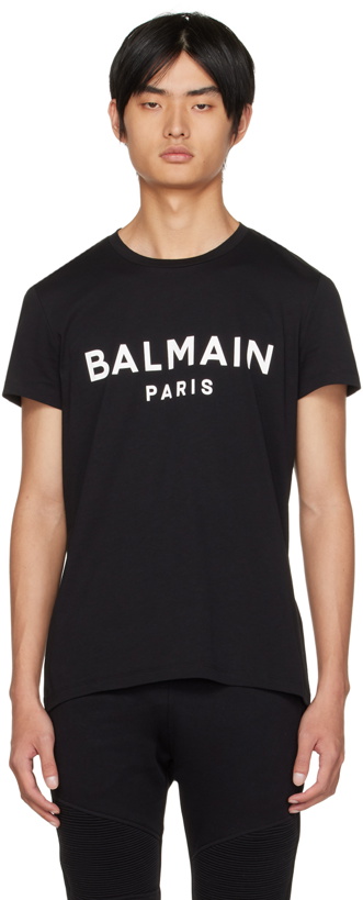 Photo: Balmain Black Printed T-Shirt