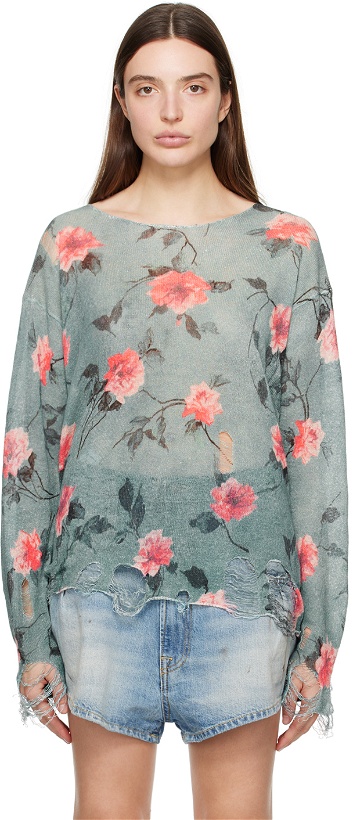 Photo: R13 Blue Floral Sweater