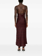 Marine Serre Moon-Print Satin Slip Dress