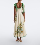 Alémais Phyllis floral linen maxi dress