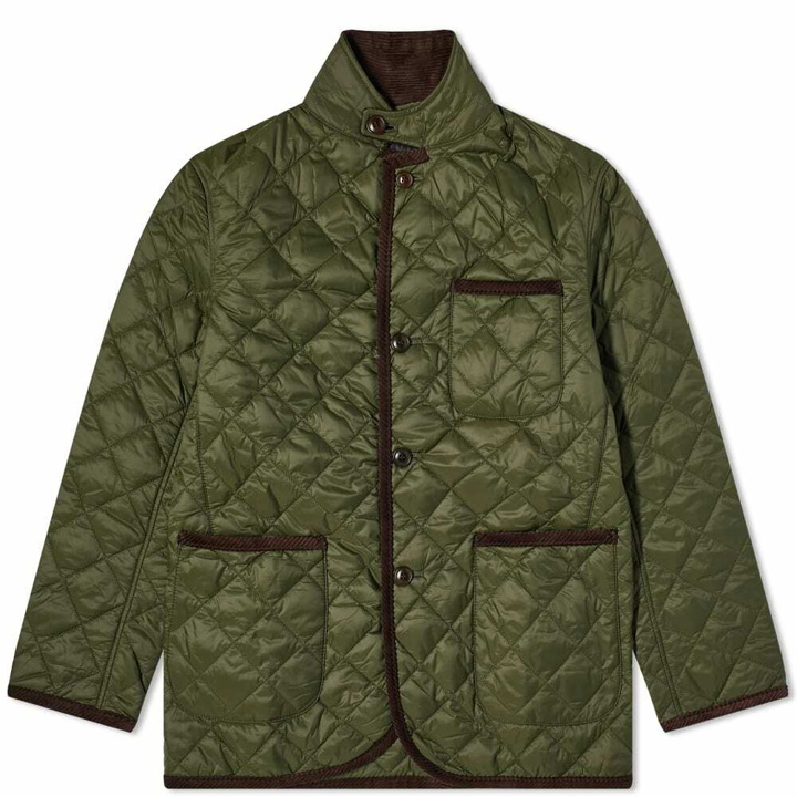 Photo: Barbour x Engineered Garments Loitery Quilted Jacket in Olive