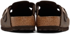 Birkenstock Brown Soft Footbed Boston Clogs