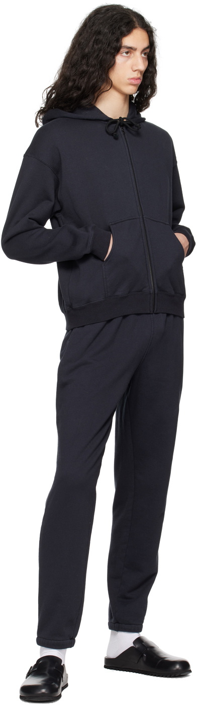 AURALEE Black Smooth Soft Hoodie Auralee