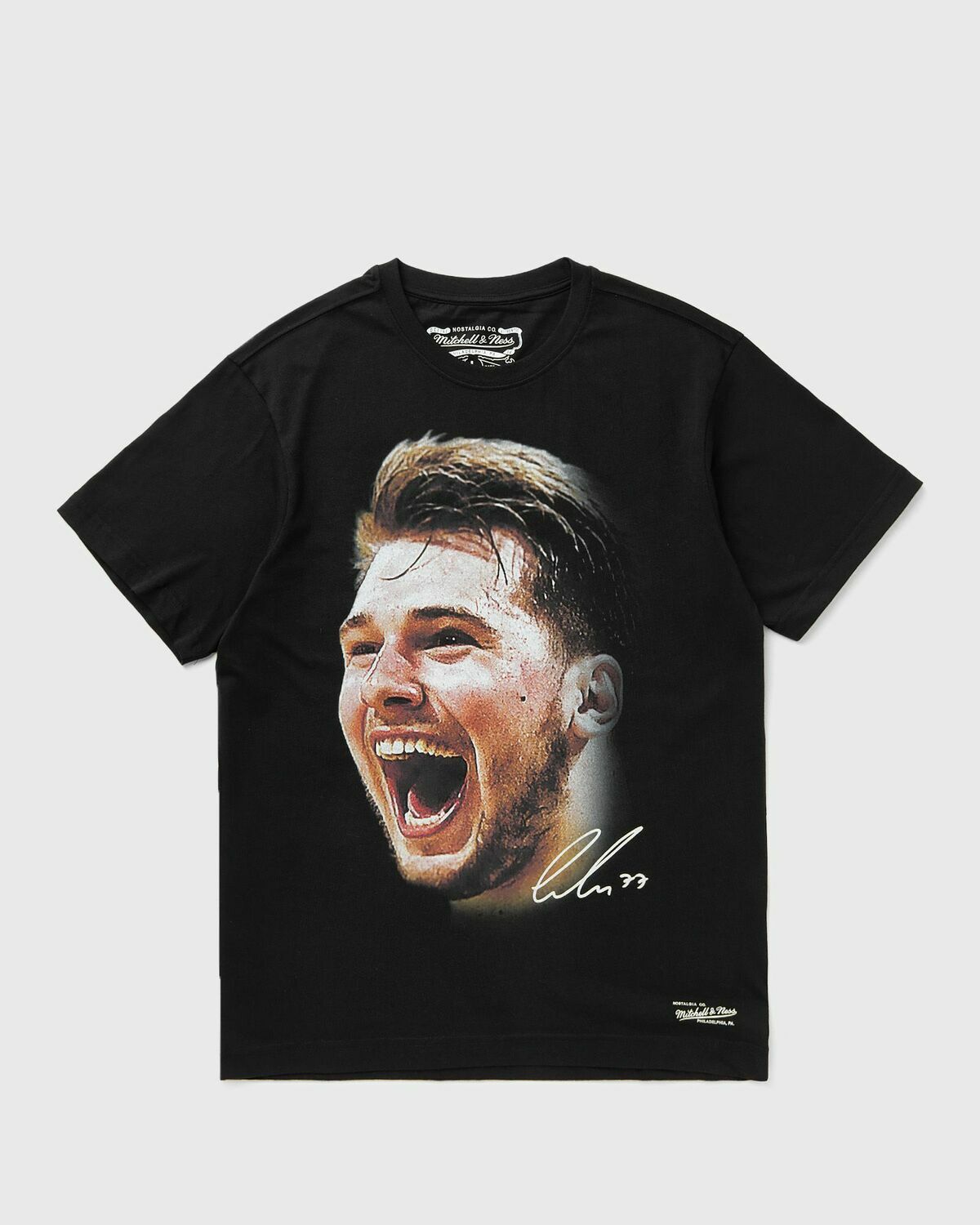 Mitchell & Ness NBPA REAL BIG FACE TEE PLAYERS ASSOC LUKA DONCIC Black Mens Shortsleefe