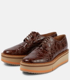 Clergerie - Brook croc-effect leather platforms