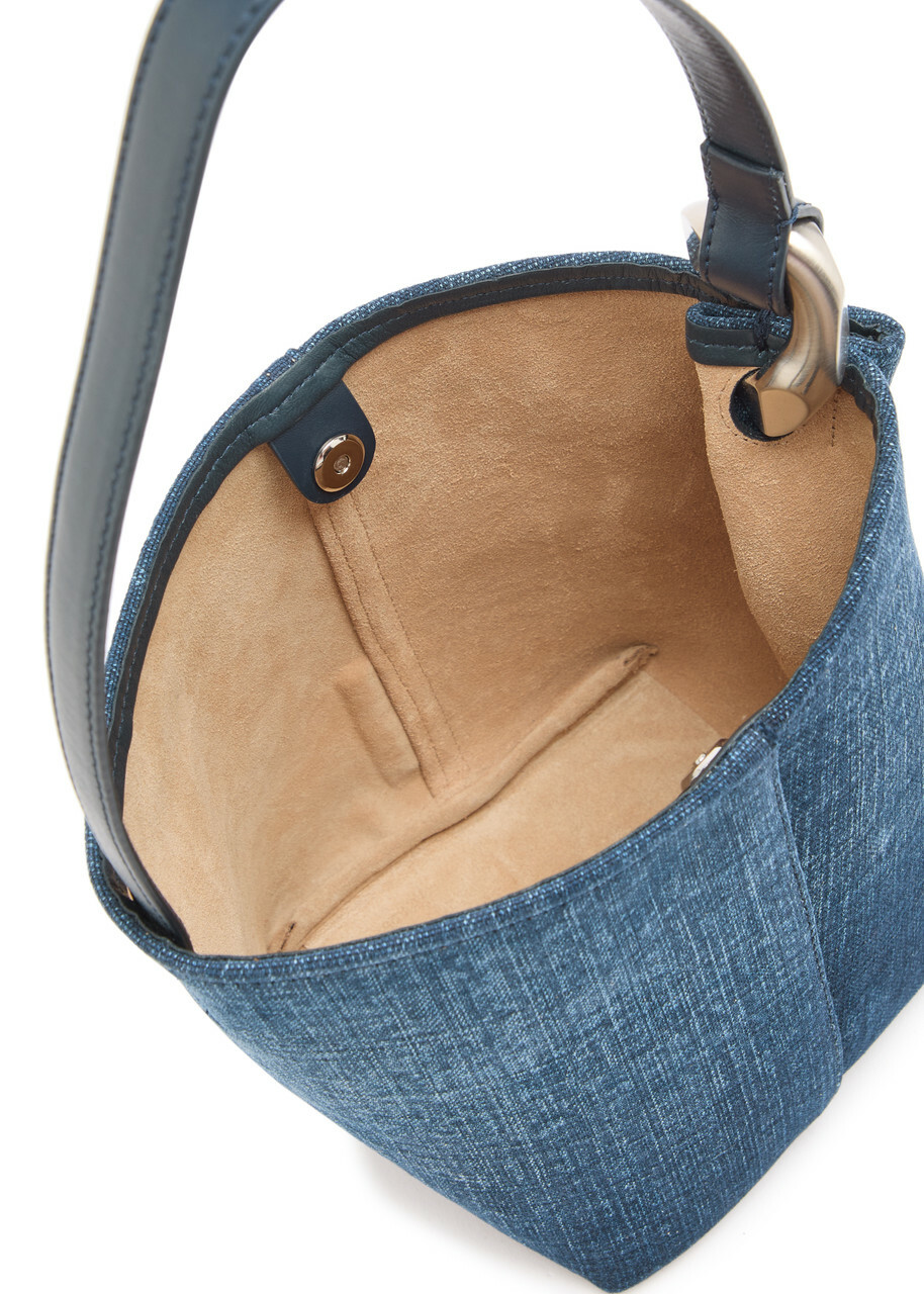 JW Anderson The Jwa Corner Small Denim Bucket bag - Blue - One Size