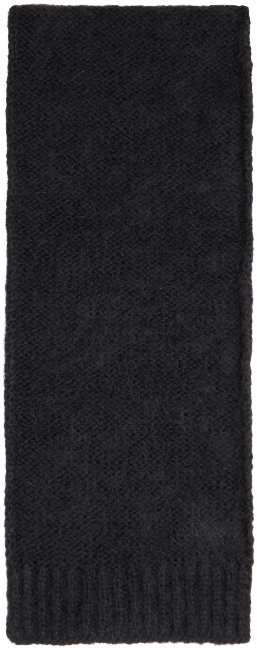 Raf Simons Black Mohair Scarf