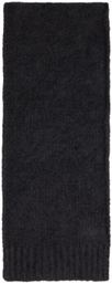 Raf Simons Black Mohair Scarf