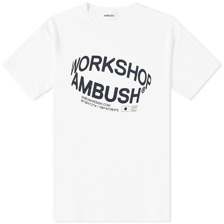 Photo: Ambush Men's Revolve Logo T-Shirt in White
