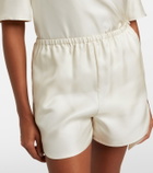 Loulou de Saison Cabo silk satin shorts