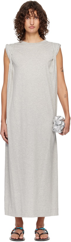 Photo: Dries Van Noten Gray Loose T-shirt Maxi Dress