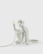 Seletti Monkey Lamp Resin Lamp   Sitting   Eu Plug White - Mens - Lighting