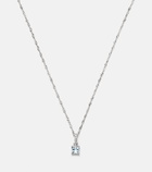 Stone and Strand Le Bleu 14kt white gold necklace with diamonds and aquamarine