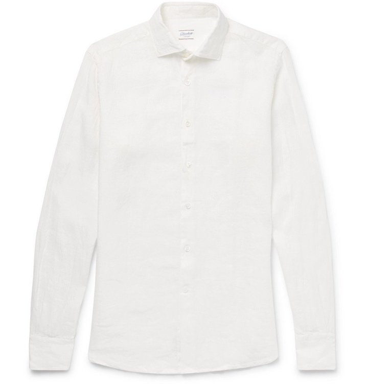 Photo: Incotex - Slim-Fit Linen Shirt - Men - White