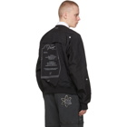C2H4 Black My Own Private Planet Intervein Paneled Bomber Jacket