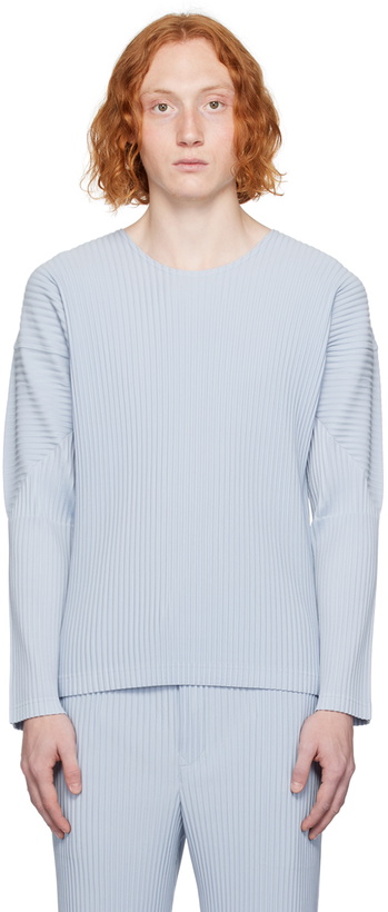 Photo: HOMME PLISSÉ ISSEY MIYAKE Blue Monthly Color September Long Sleeve T-Shirt