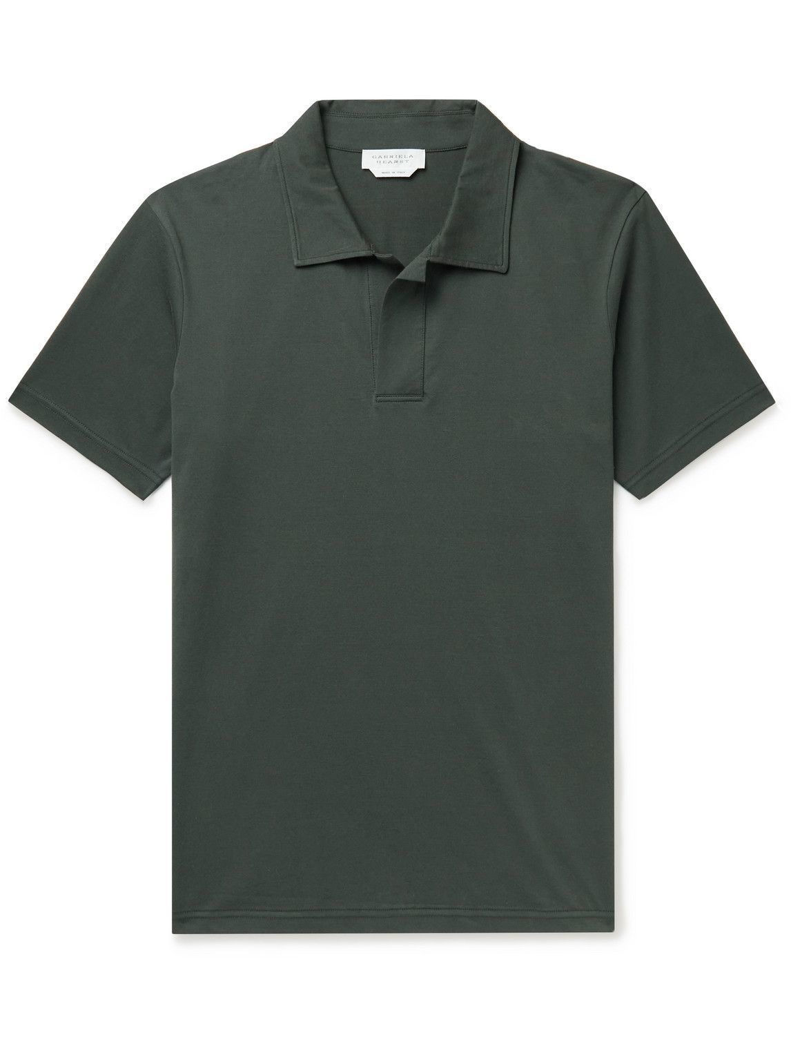 Gabriela Hearst - Jaime Cotton-Jersey Polo Shirt - Green Gabriela Hearst