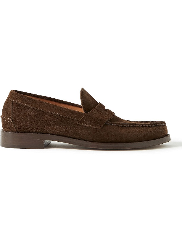 Photo: Sid Mashburn - Suede Penny Loafers - Brown