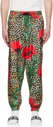 Dolce & Gabbana Multicolor Poppy & Ocelot Lounge Pants