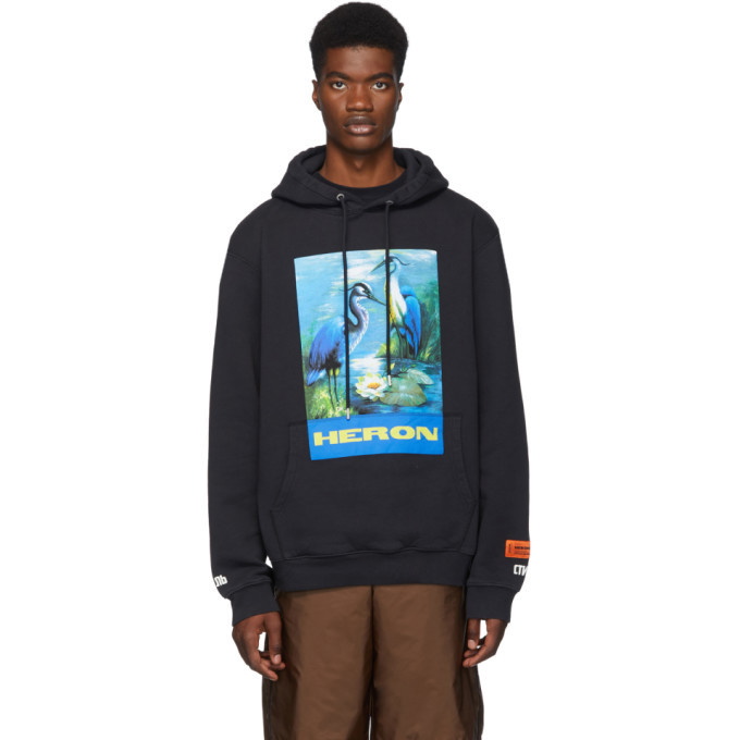 Photo: Heron Preston Navy Heron Birds Hoodie