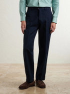 Drake's - Straight-Leg Cotton Trousers - Blue