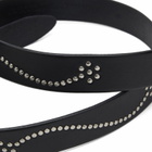 Anderson's Men's Andersons Narrow Stud Trimmed Leather Belt in Black