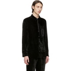 Sies Marjan SSENSE Exclusive Black Velvet Cord Sander Shirt