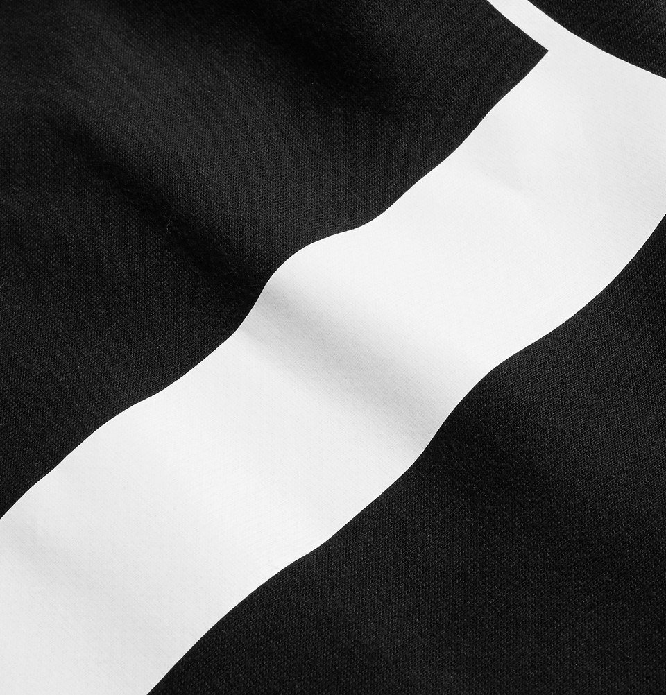 Valentino - Logo-Print Loopback Cotton-Blend Jersey Sweatshirt - Men - Black