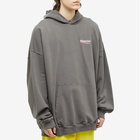 Balenciaga Men's Fit Hoody in Smoke Grey/White/Red