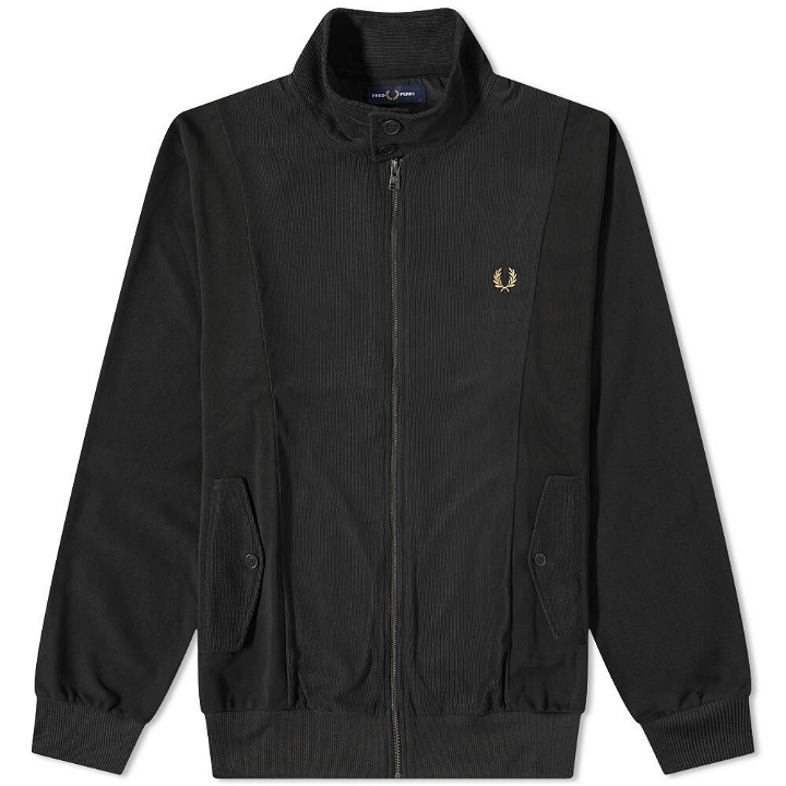 Photo: Fred Perry Authentic Men's Cord Panel Track Jacket in Black
