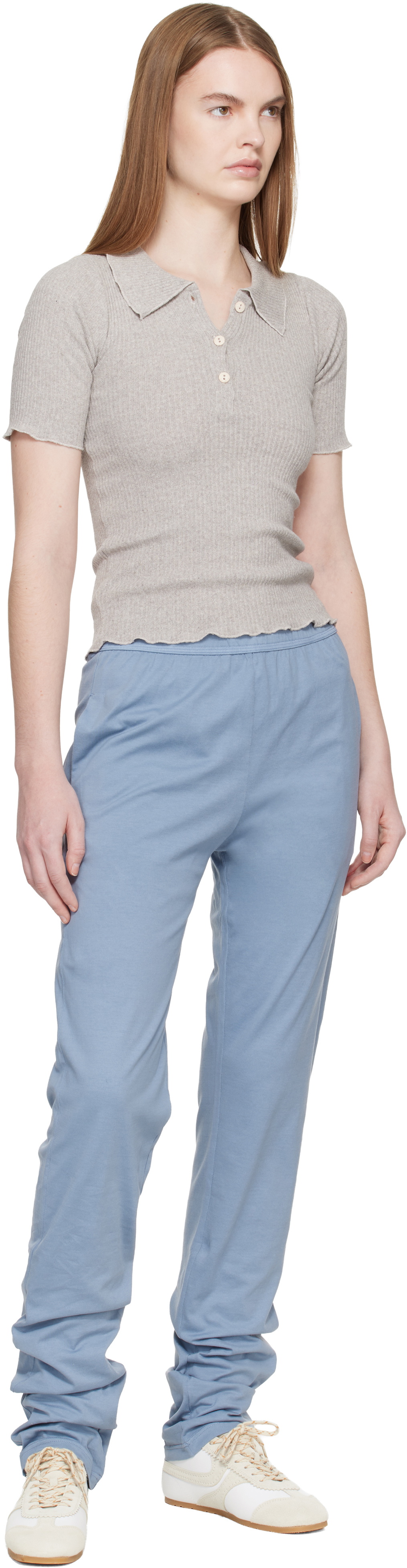 Rier Blue Jersey Cotton Trousers
