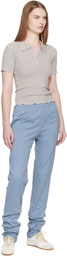 Rier Blue Jersey Cotton Trousers