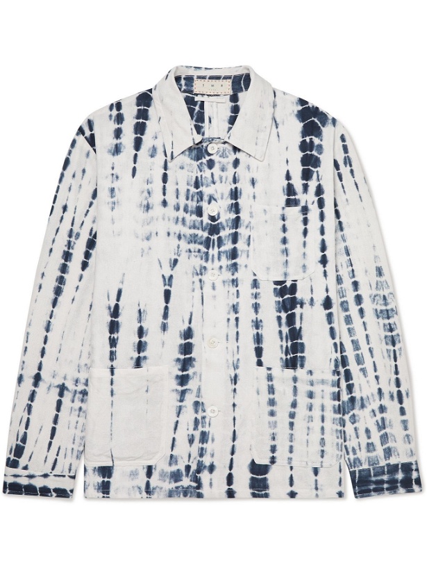 Photo: SMR DAYS - Wittering Tie-Dyed Cotton Chore Jacket - Blue