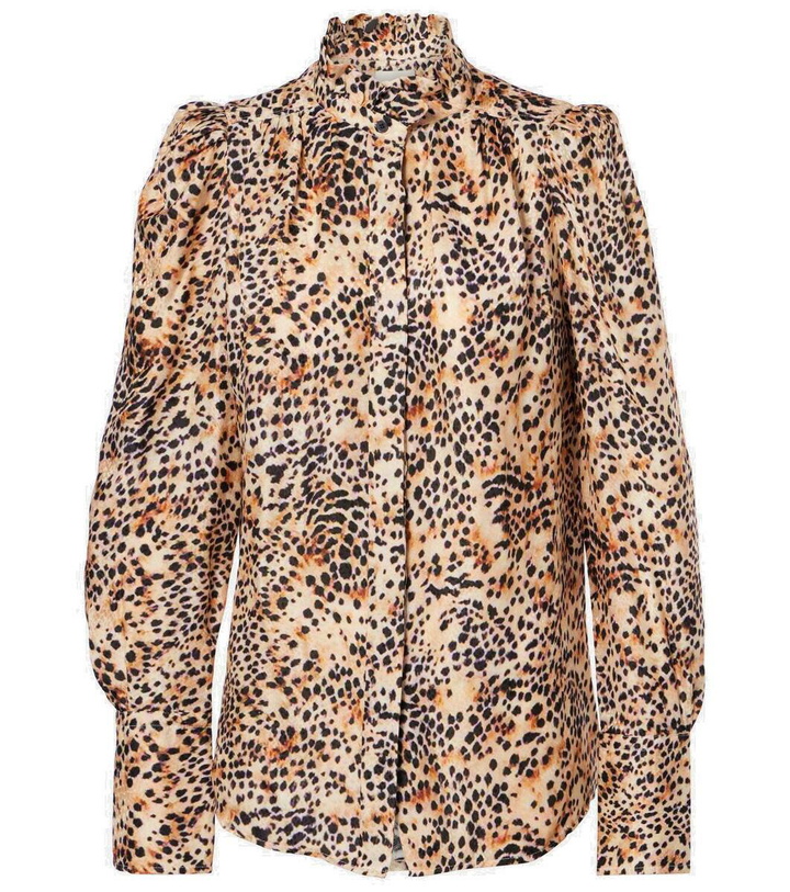 Photo: Isabel Marant Lamia leopard-print ruffled blouse