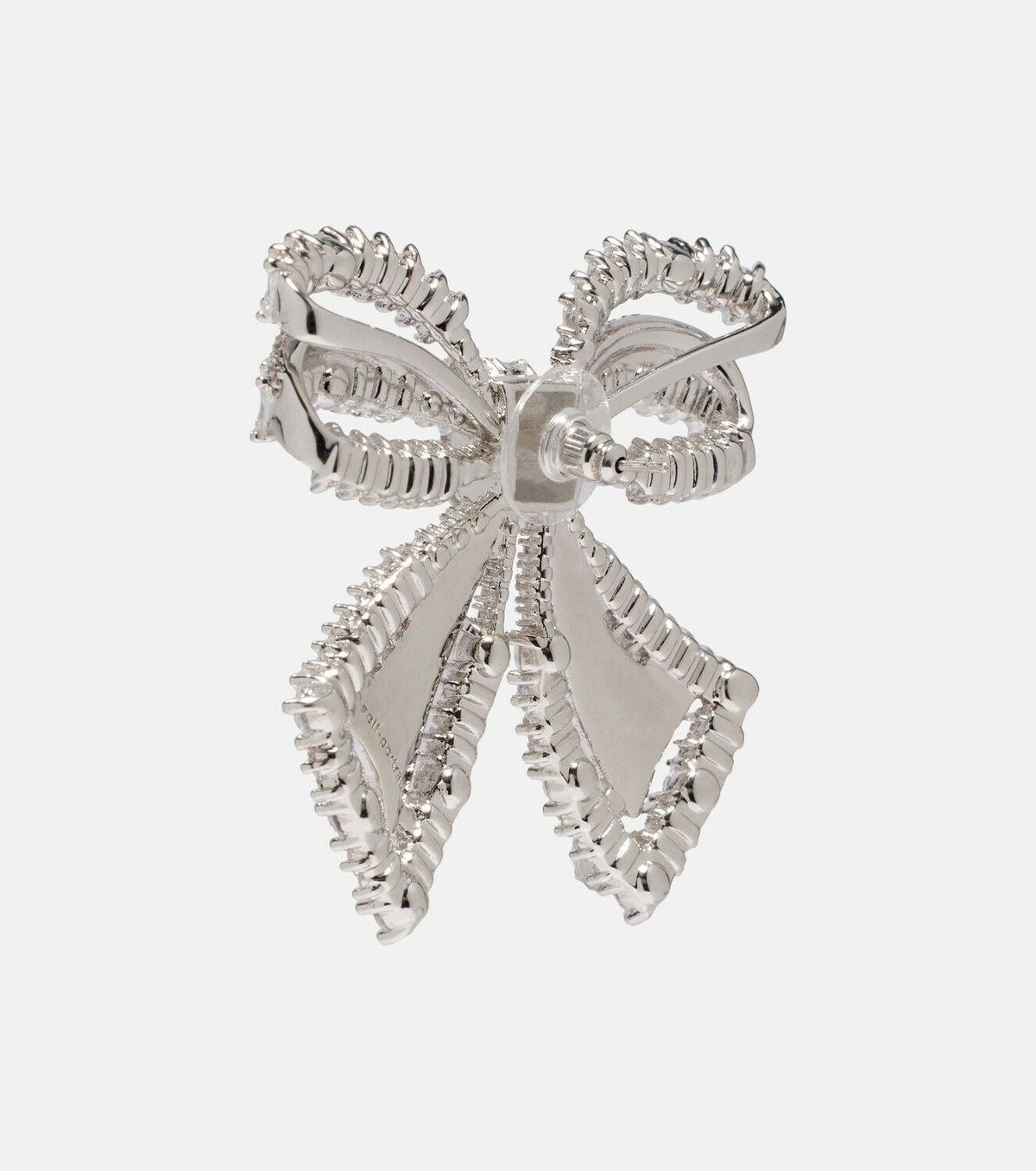 Self-Portrait Bow crystal-embellished earrings