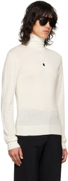 LU'U DAN White Embroidered Turtleneck