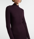 Victoria Beckham Ribbed-knit wool turtleneck top