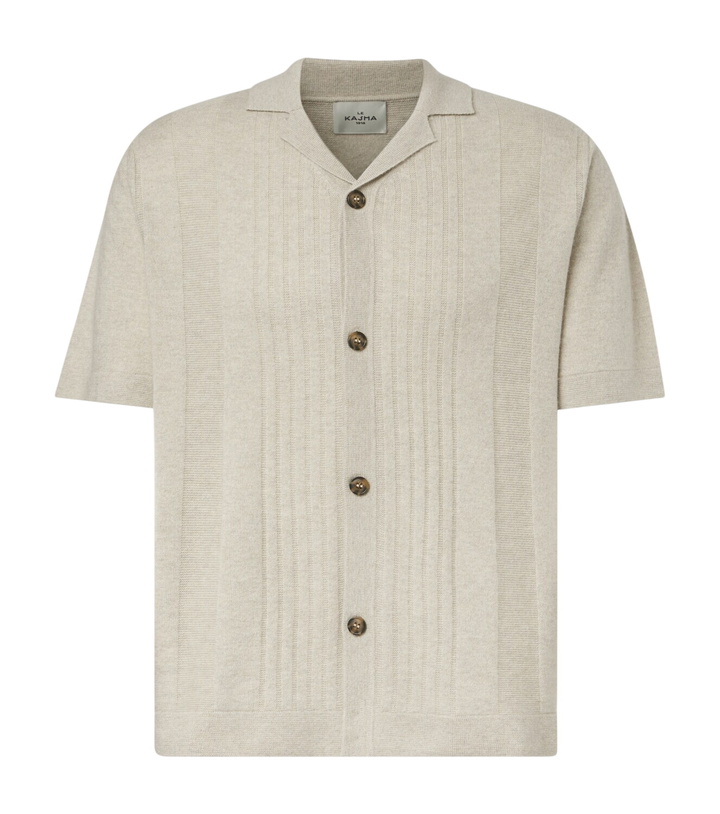 Photo: Le Kasha Gerone knitted cashmere polo shirt