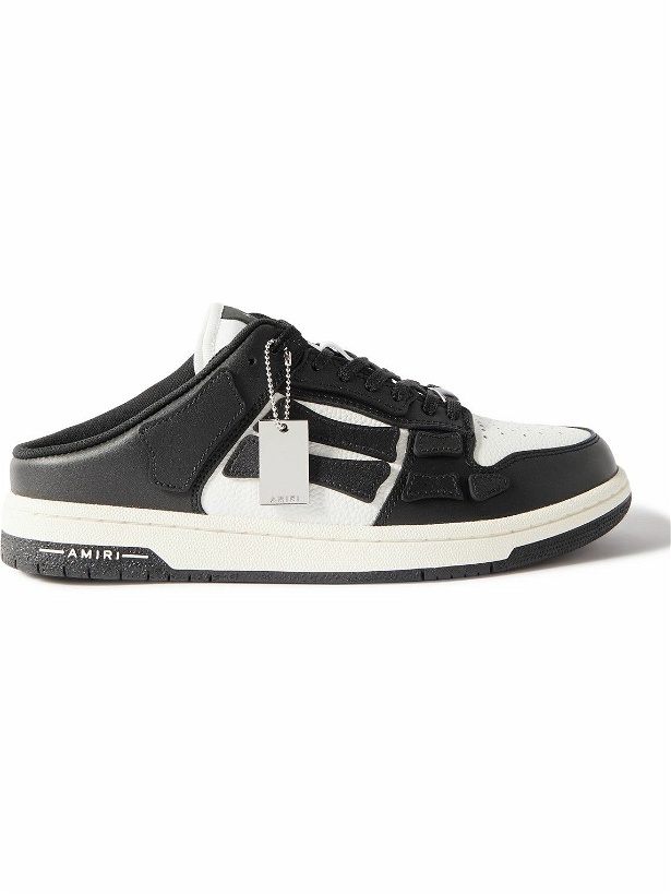 Photo: AMIRI - Skel-Top Colour-Block Leather Slip-On Sneakers - Black