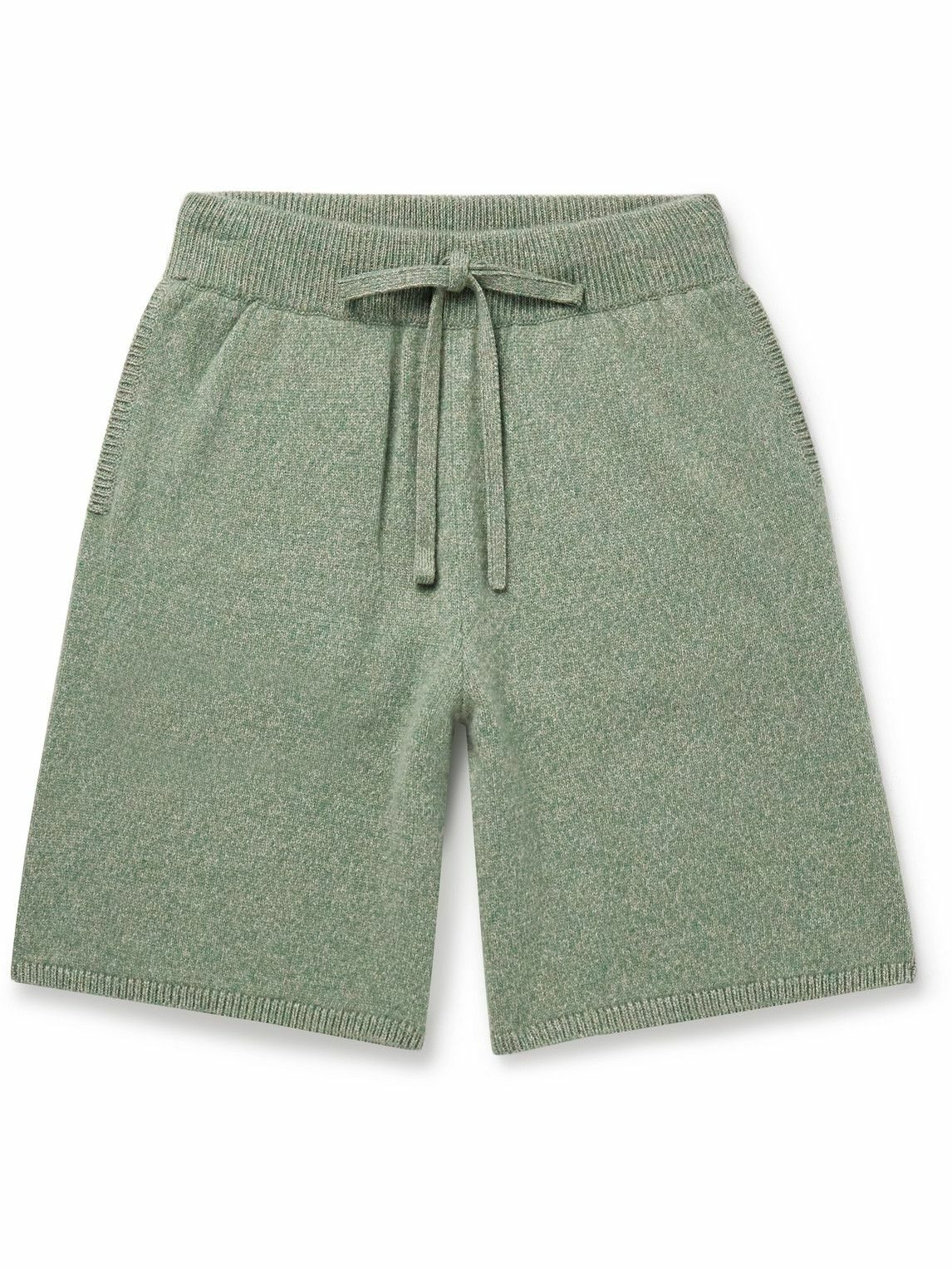 The Elder Statesman - Straight-Leg Cashmere Drawstring Shorts